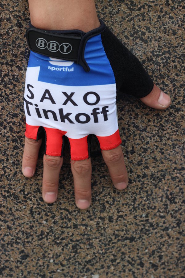 Handschoenen Saxo Bank Tinkoff 2015 wit